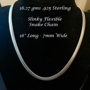 .925 Sterling Silver Snake Chain
